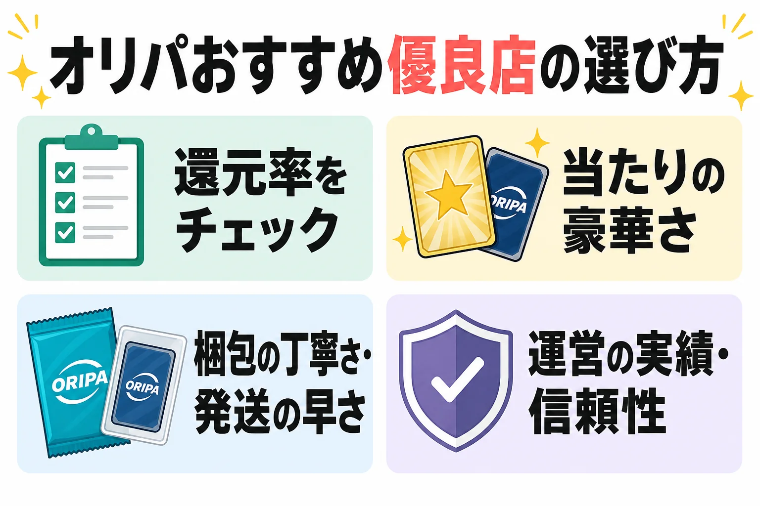 オリパおすすめ優良店の選び方